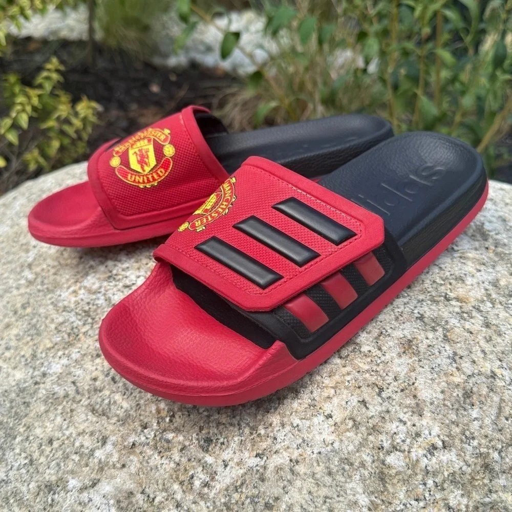 Adidas Men's Adilette TND Slides Manchester United Red / Black GZ5940 Size 6